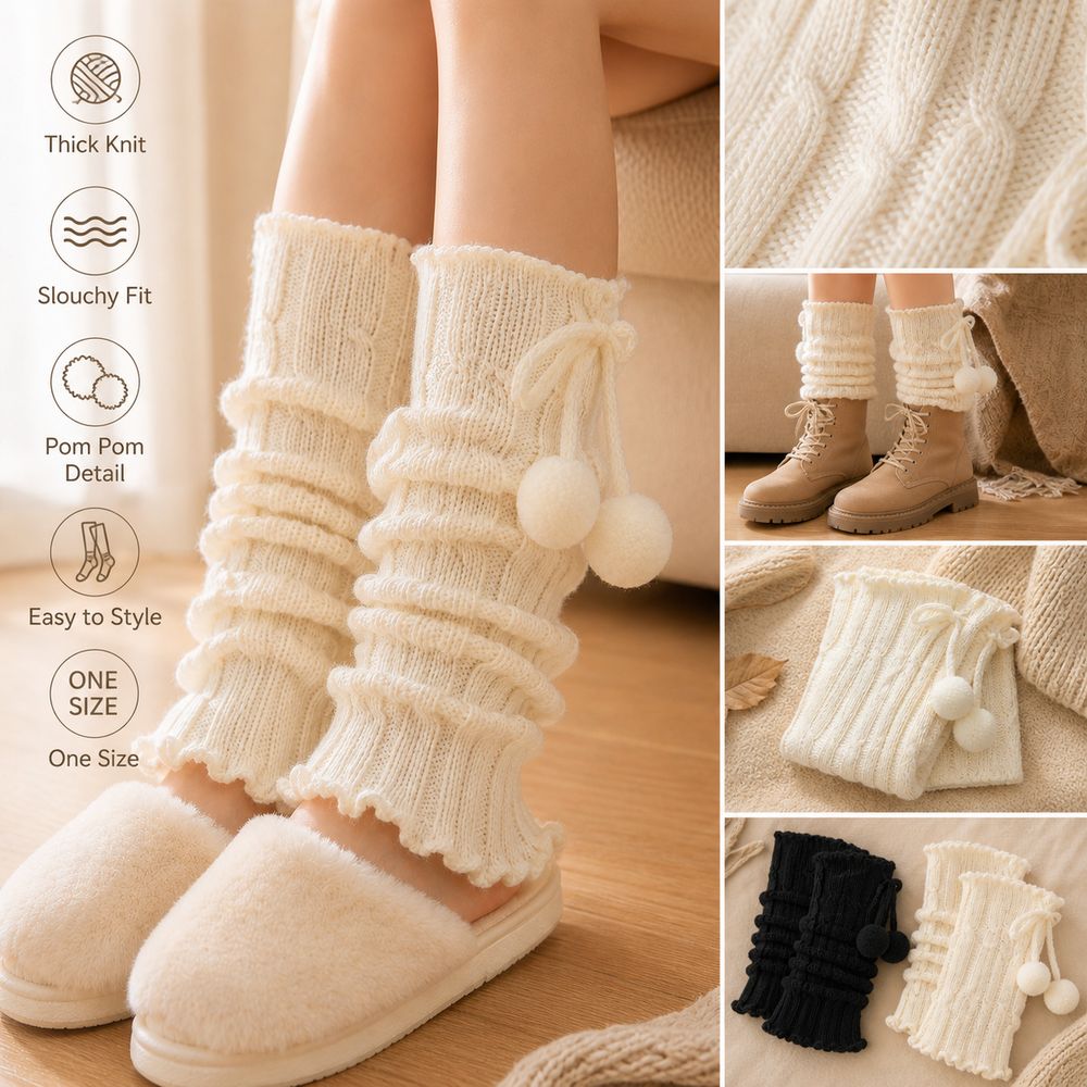 Örme Bacak Isıtıcıları, Fırfır - Boot Sock Slouchy incelemesi ve fiyatı